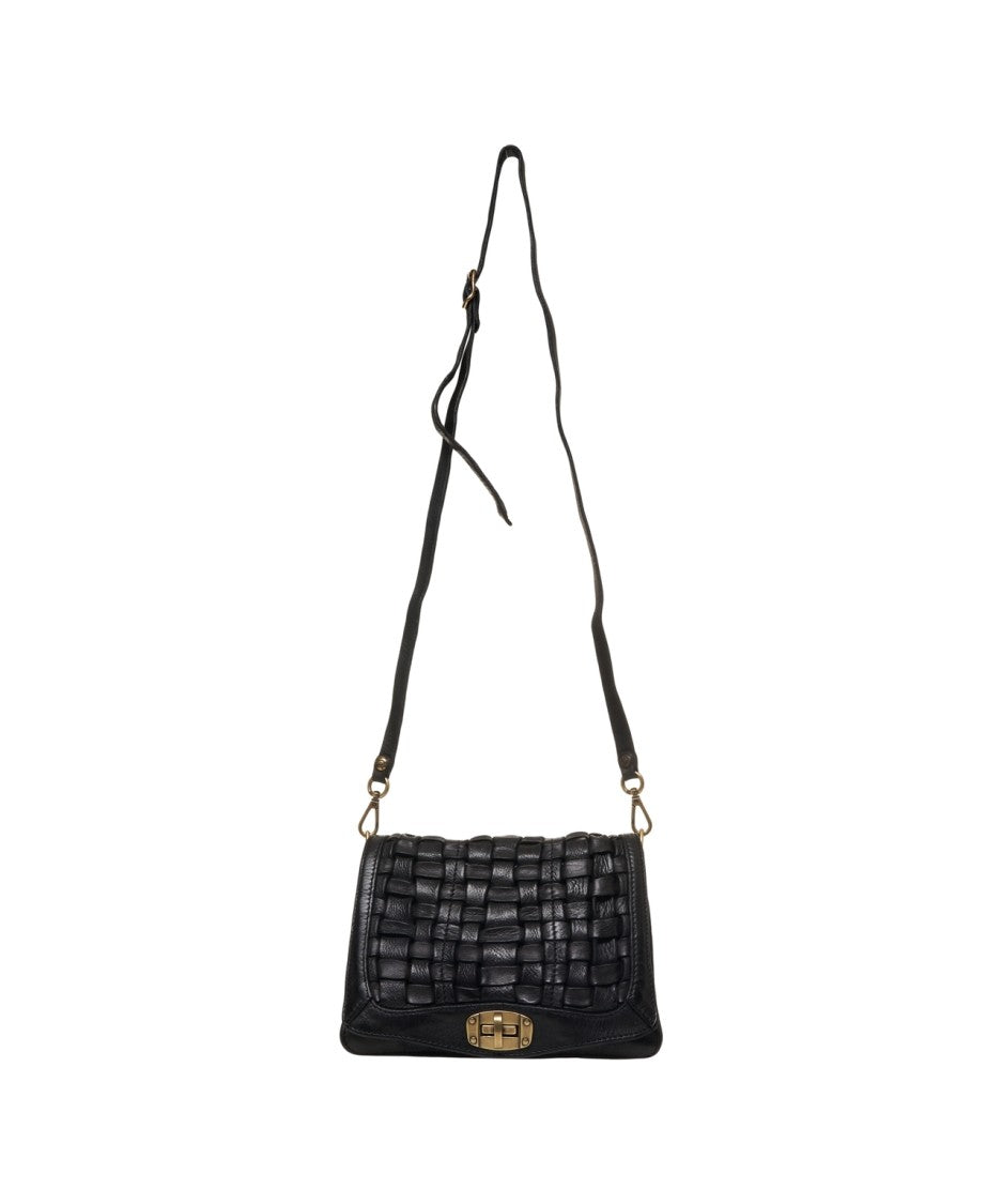 Campomaggi Shoulder Bag With Distinctive Woven Leather Design