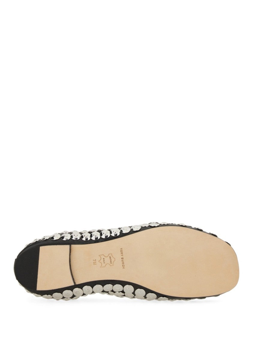Tory Burch "Silver" Ballerina