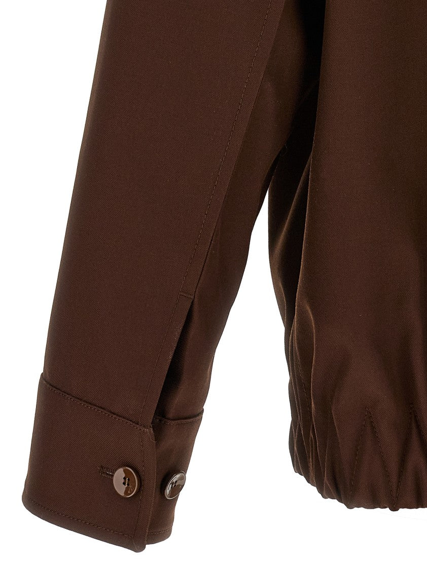 Gucci Wool Twill Jacket With Classic Collar