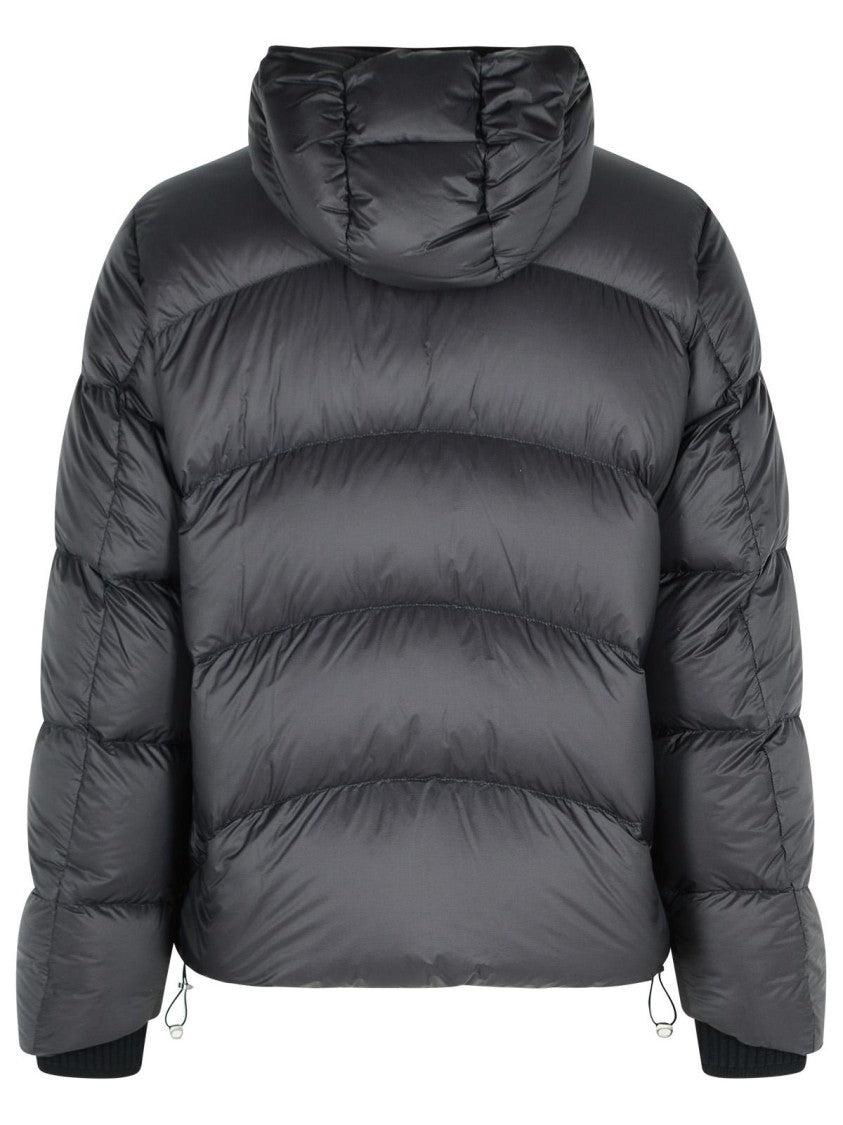 Moncler Fulcran' Short Hooded Down Jacket In Black Polyamide