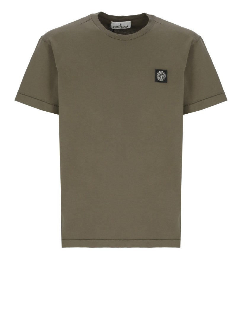 Stone Island Round-Neck Cotton T-Shirt