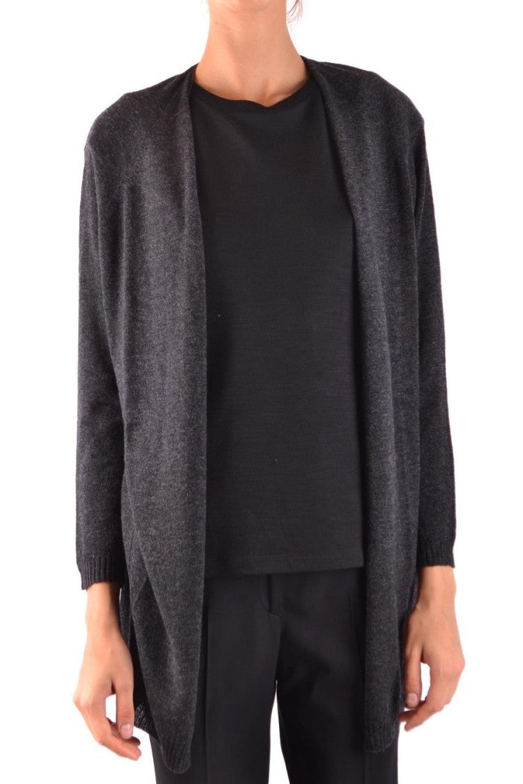 Woolrich Open-Front Knit Sweater With Ribbed Cuffs