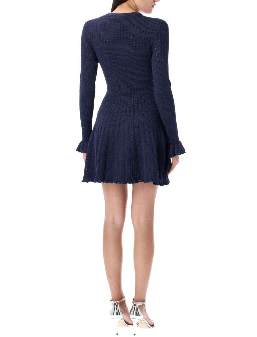 Self-Portrait Knit Mini Dress Ls