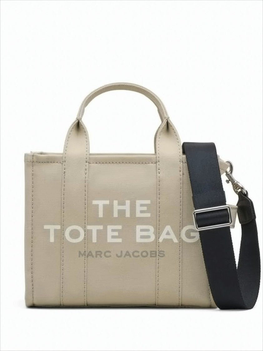 Marc Jacobs Rectangular Cotton Tote Bag With Bold Lettering