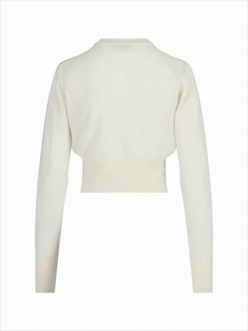 Vivienne Westwood Cropped Fine-Knit Cardigan With Embroidered Emblem