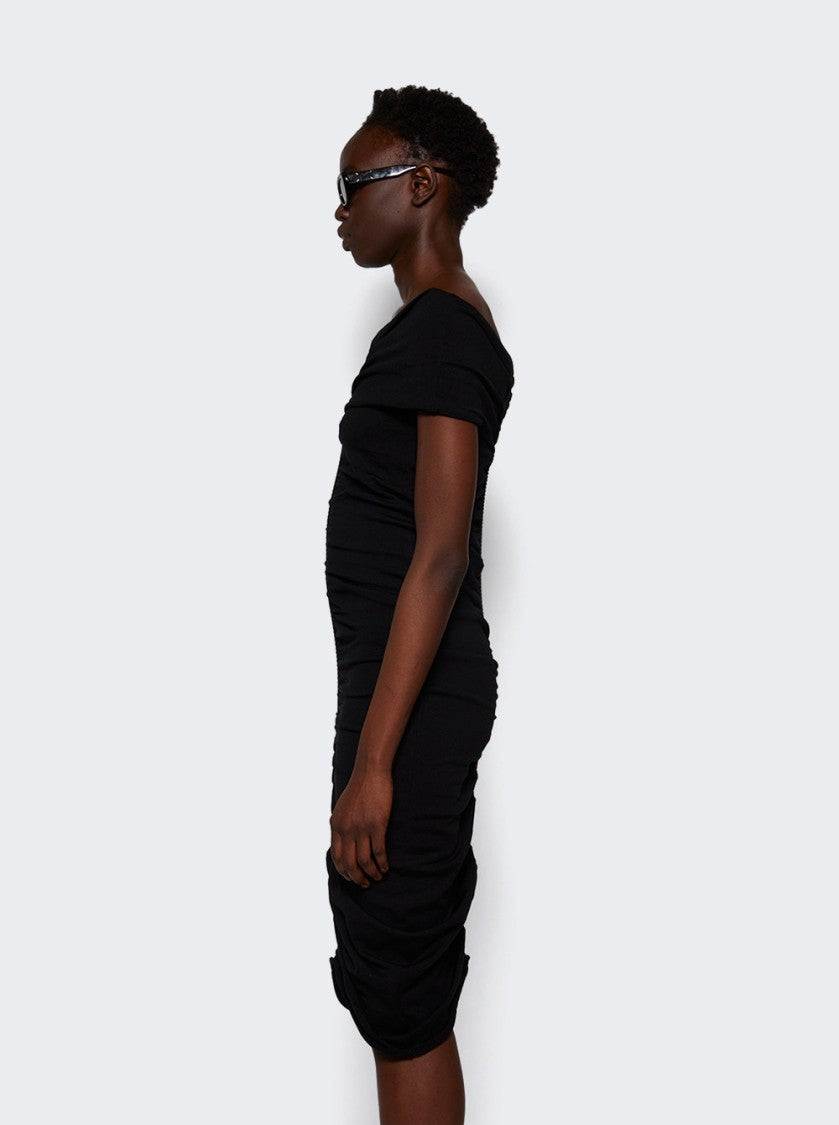 Alexander Wang Off Shoulder Ruched Dress Black