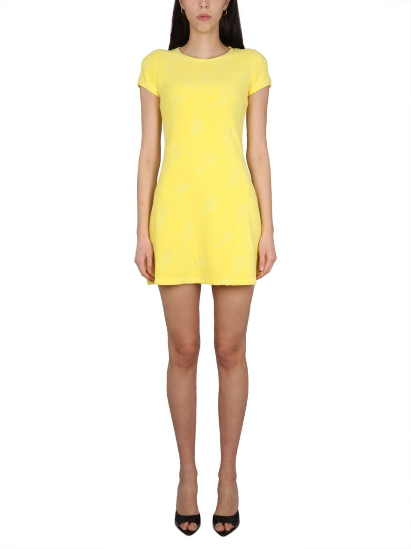 Dsquared2 Slim Fit Mini Dress With Gyro Necklace Detail