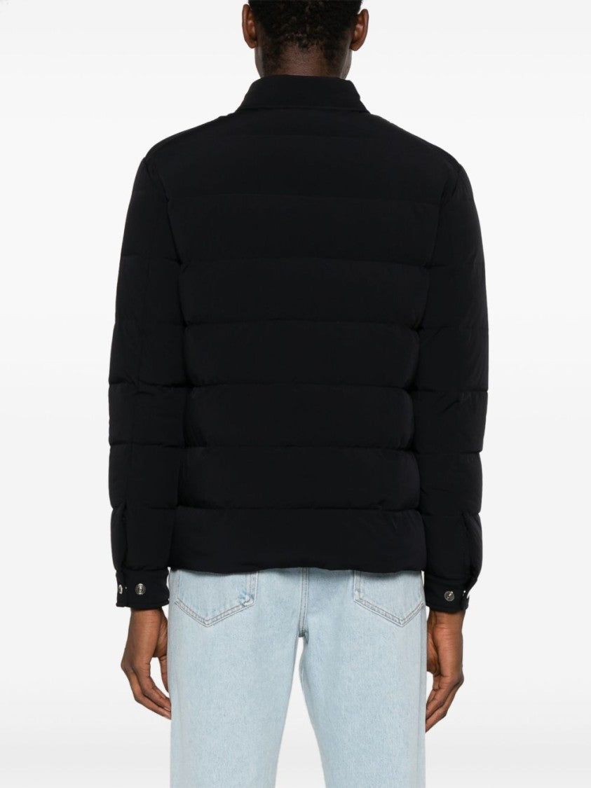 Moorer Midnight Blue Feather Down Jacket