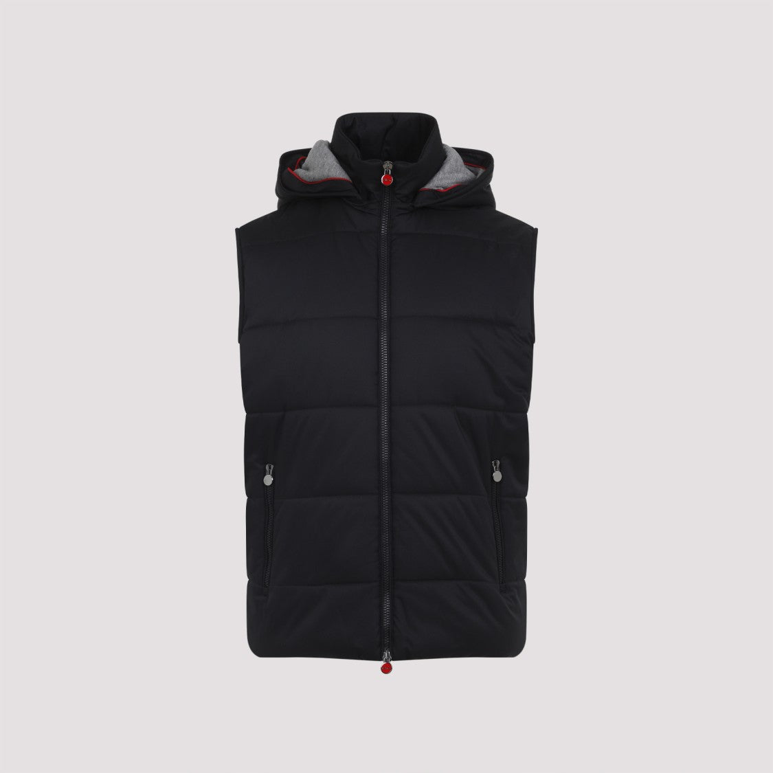 Kiton Sleeveless Black Polyester Jacket