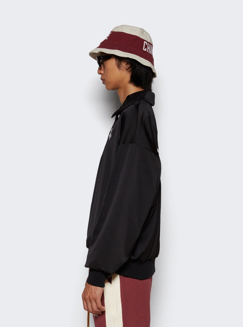 Rhude Rhude Vintage Satin Rugby Pullover Black