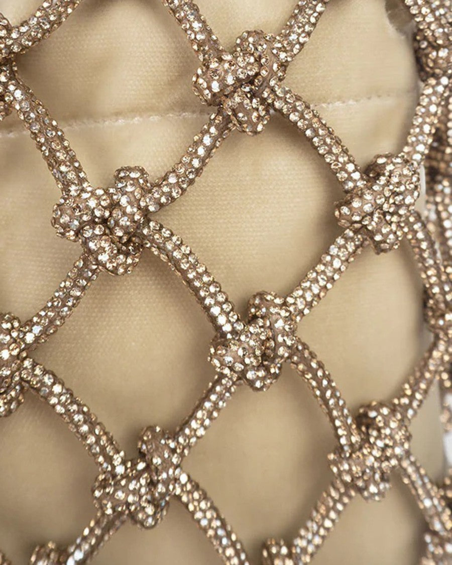 Hibourama Golden Shadow Velvet Mesh Bag
