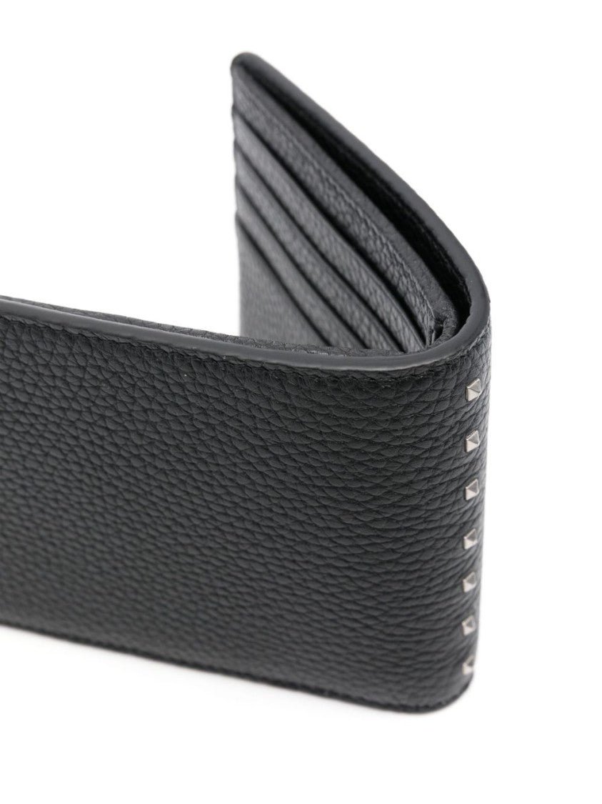 Valentino Garavani Bi-Fold Leather Wallet With Internal Card Slots