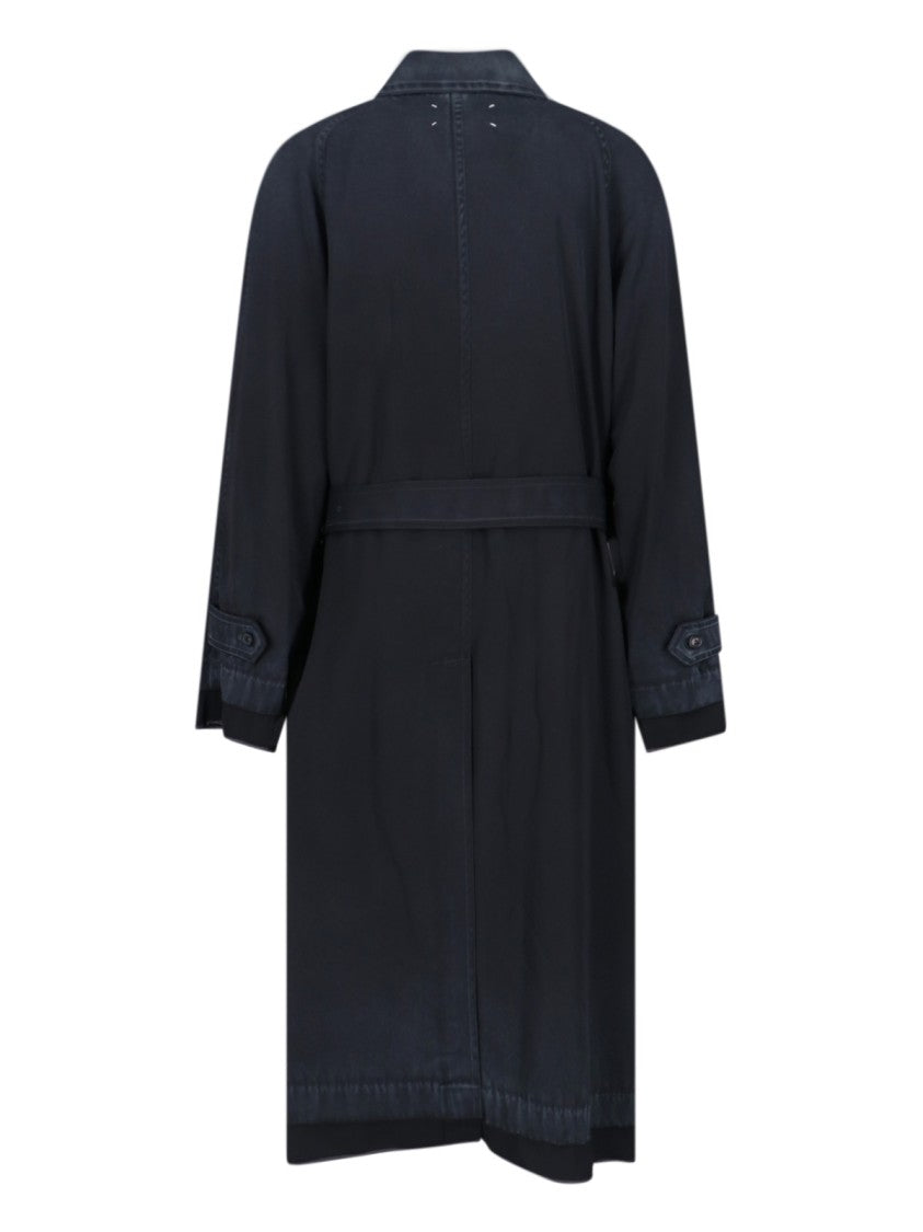 Maison Margiela Wool Coat With Waist Belt