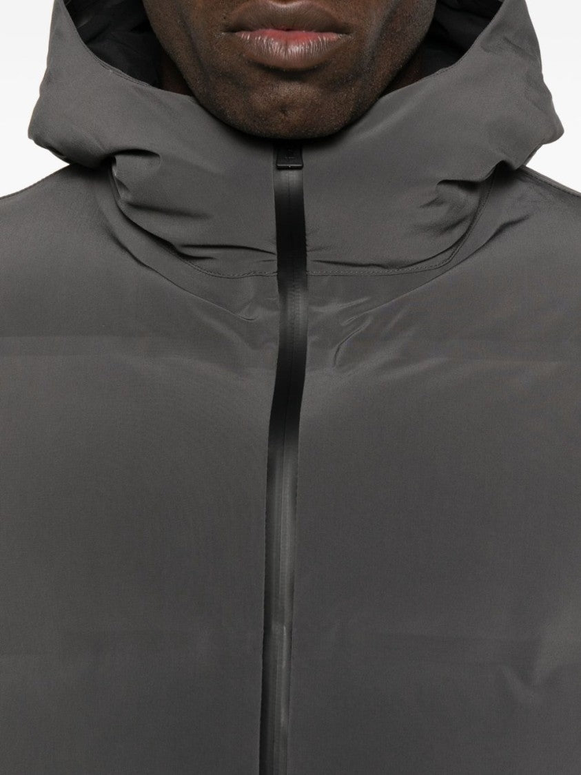 Herno Quilted Gray Herno Jacket With High Collar