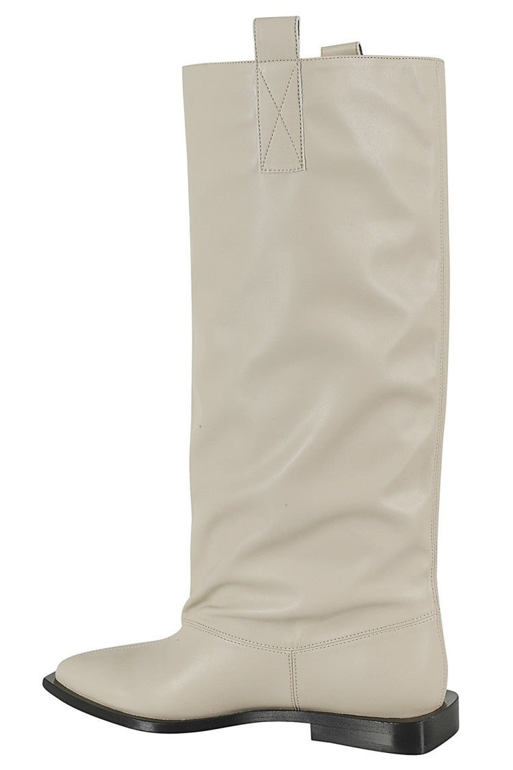 Ganni Western Wide Slouchy Flat Tubular Boot