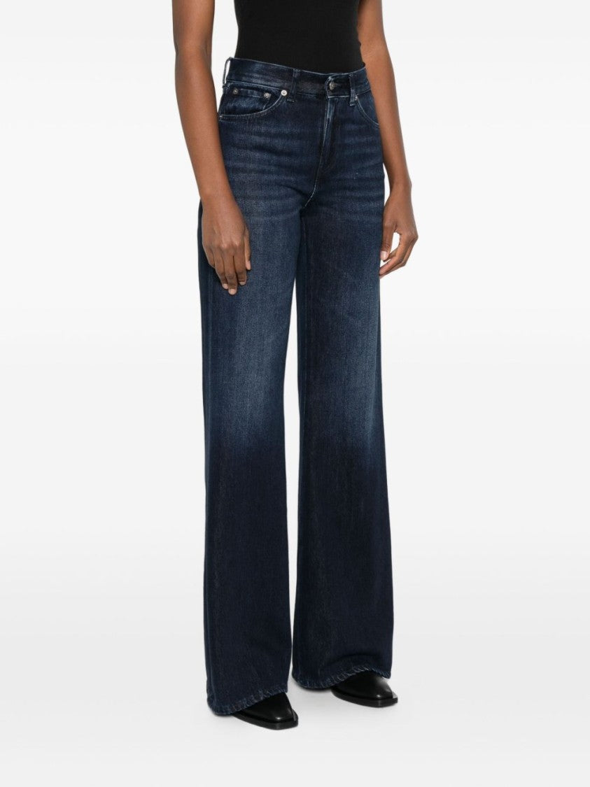 Dondup Wide-Leg Indigo Wash Jeans