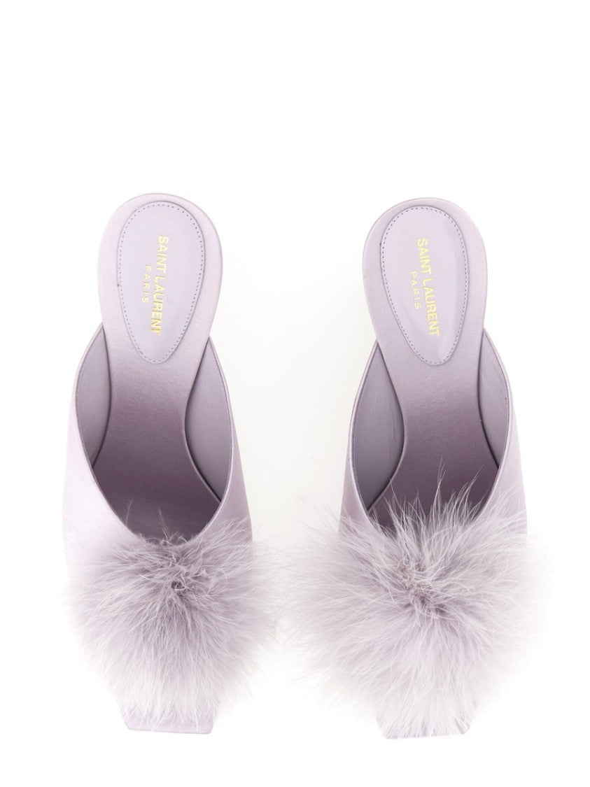 Saint Laurent Mule Mae In Satin Crepe