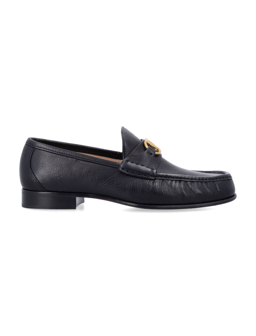 Valentino Garavani Black Leather Loafers