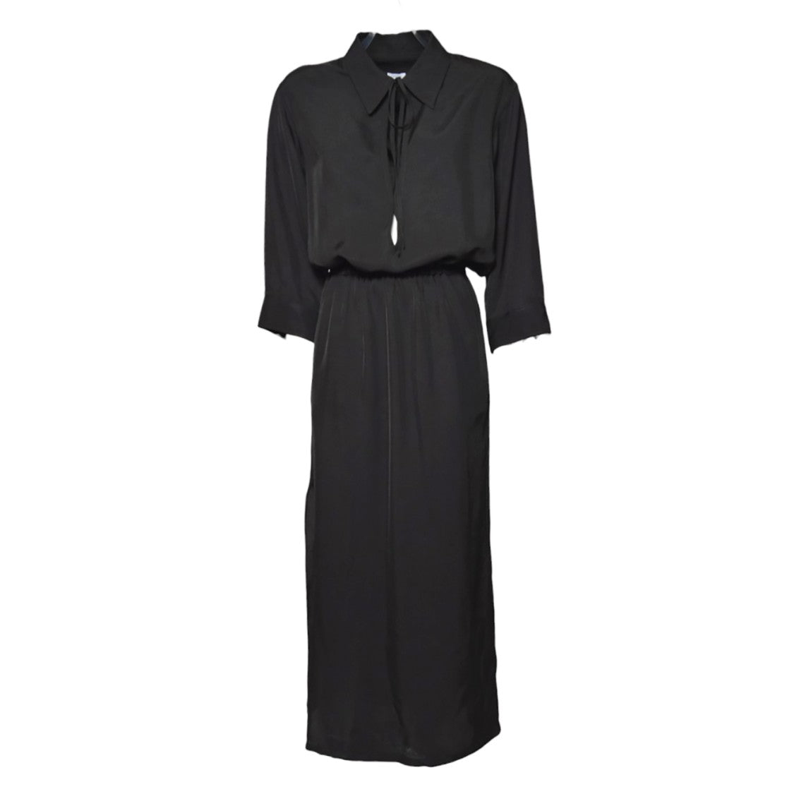 Covert Polo Neck Midi Dress With Tie Detail And Relaxed Fit