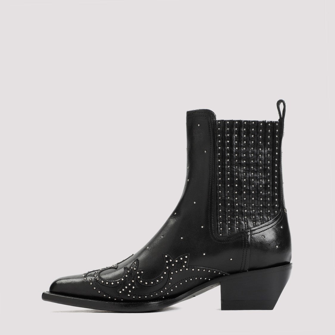 Golden Goose Debbie Black Cow Leather Beatles Boots