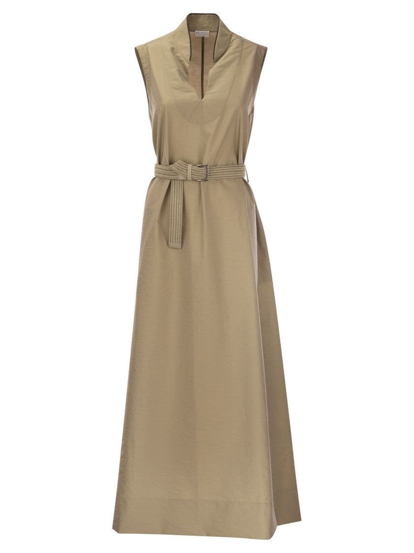 Brunello Cucinelli Techno Cotton Poplin Dress