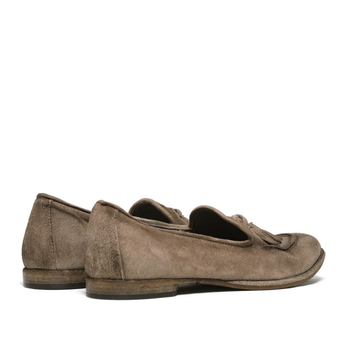 Hundred 100 Beige Suede Moccasins