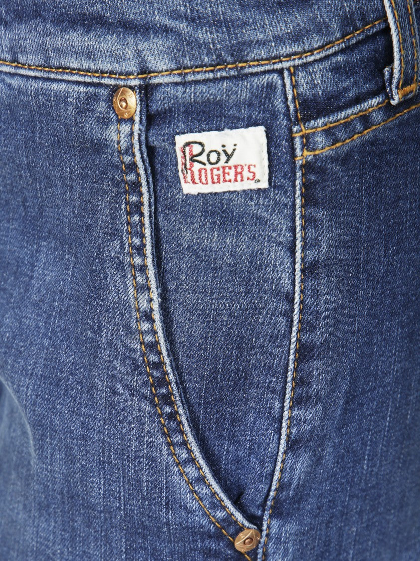 Roy Rogers Straight-Leg Light Denim Jeans With Signature Stitching