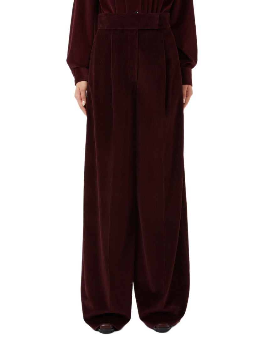 Max Mara High-Waisted Wide-Leg Trousers With Front Pleats