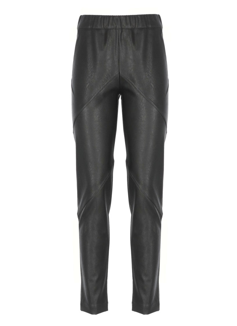 D. Exterior Black Synth Leather Pants