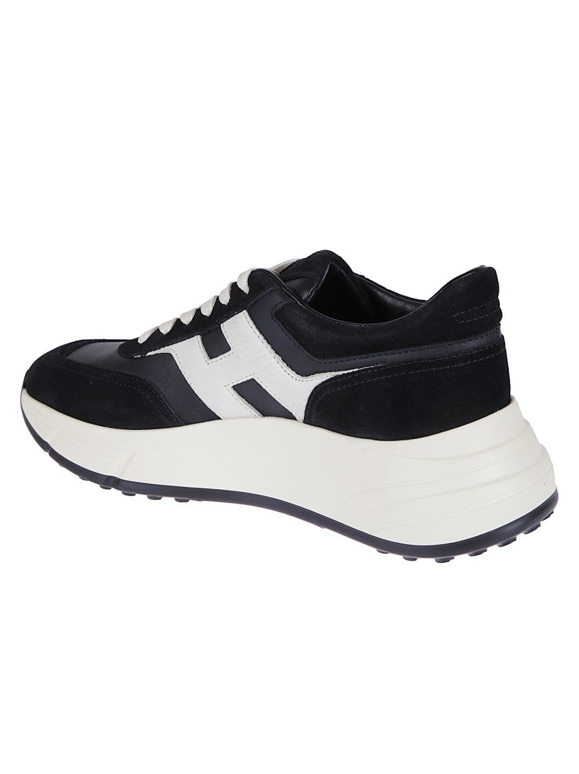 Hogan Nappa Leather Sneakers With Ivory Accent
