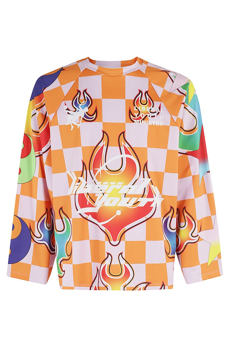 Liberal Youth Ministry Lym Football Jersey With All-Over Fuego Print