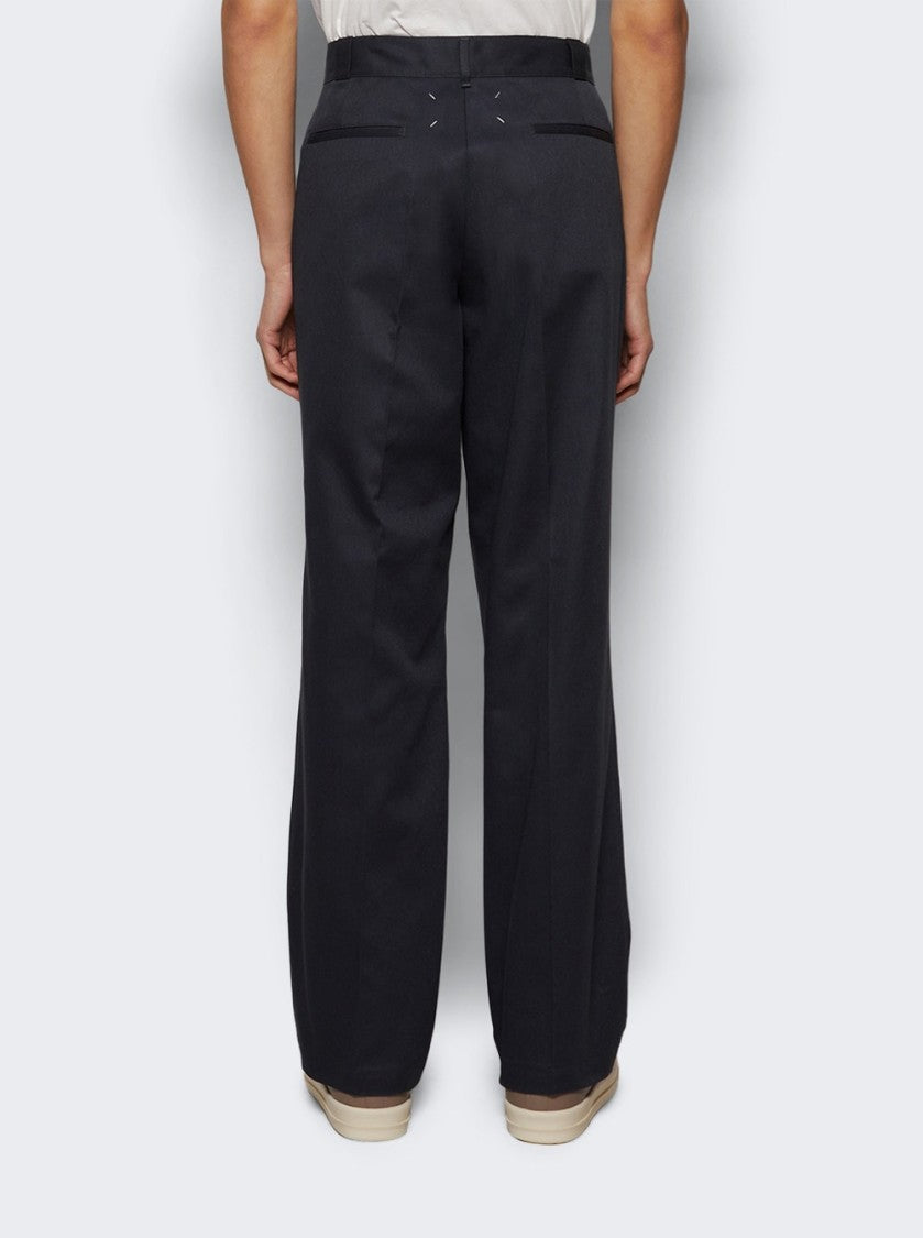 Maison Margiela Tailored Grey Pants With Structured Waistband