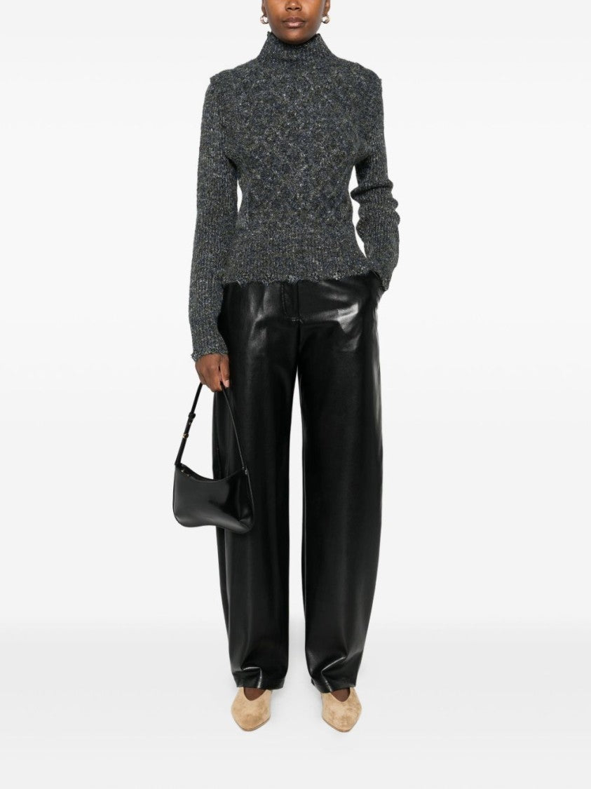 Pinko Textured Knit Sweater With High Neckline