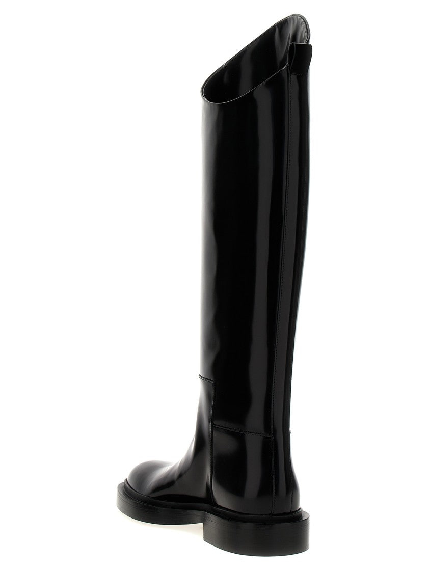 Jil Sander High Leather Leg Boots