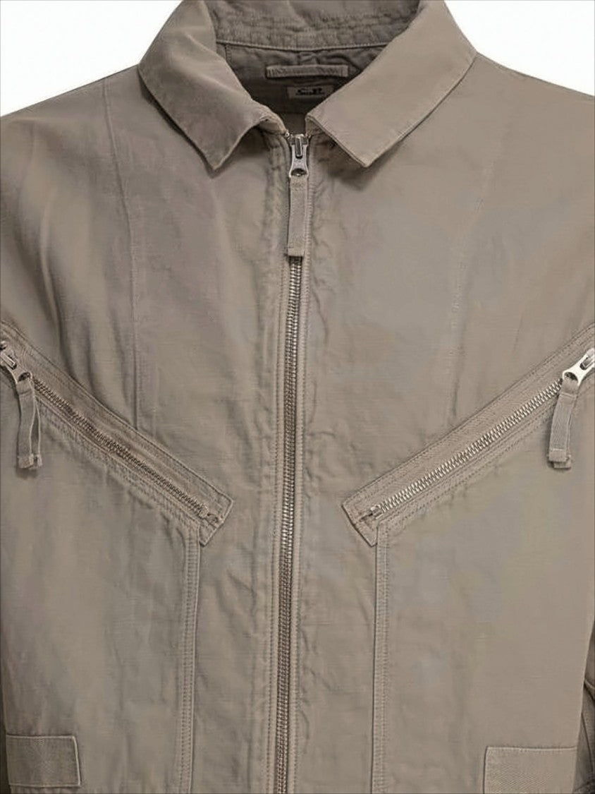 C.P. Company Lightweight Cotton-Linen Jacket With Classic Collar