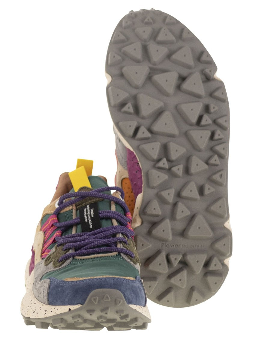 Flower Mountain Yamano 3 - Sneakers In Suede And Technical Fabric