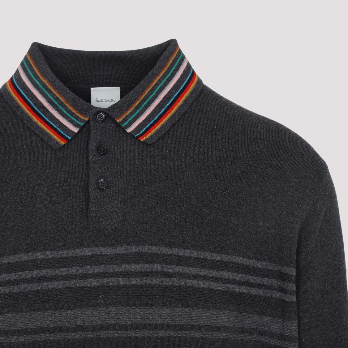 Paul Smith Striped Polo Shirt With Collar Detail