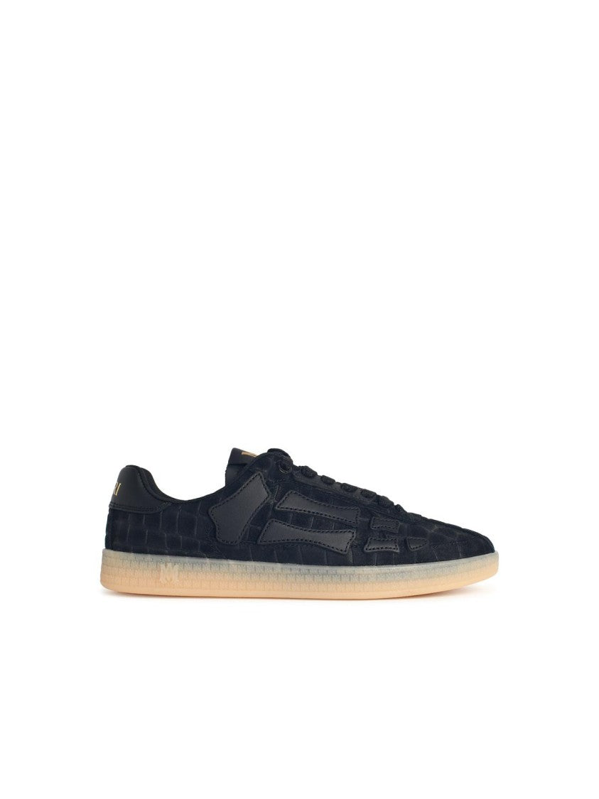 Amiri 'Croc Bones' Black Suede Sneakers