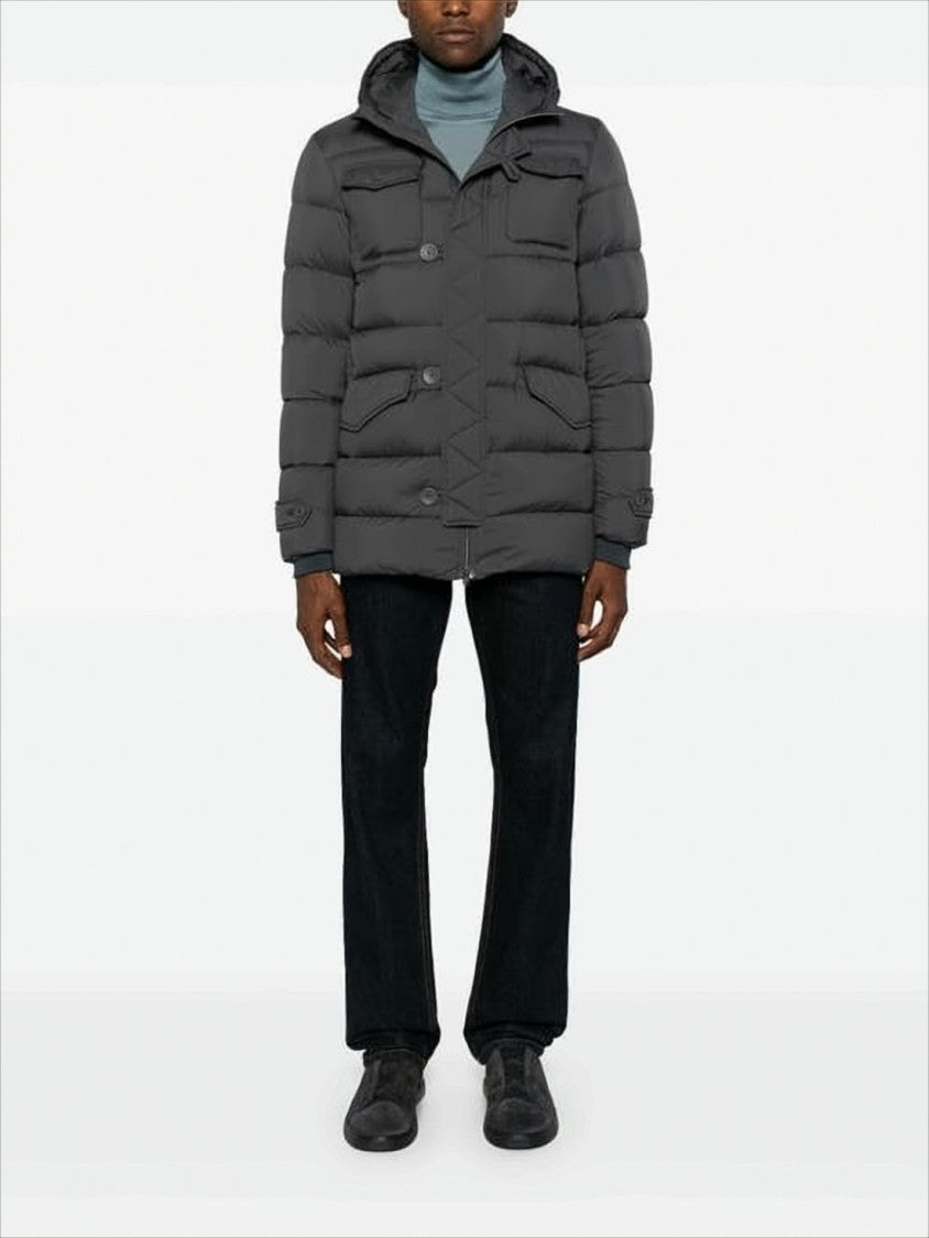 Herno Matte-Finish Quilted Padded Jacket With Adjustable Cuffs