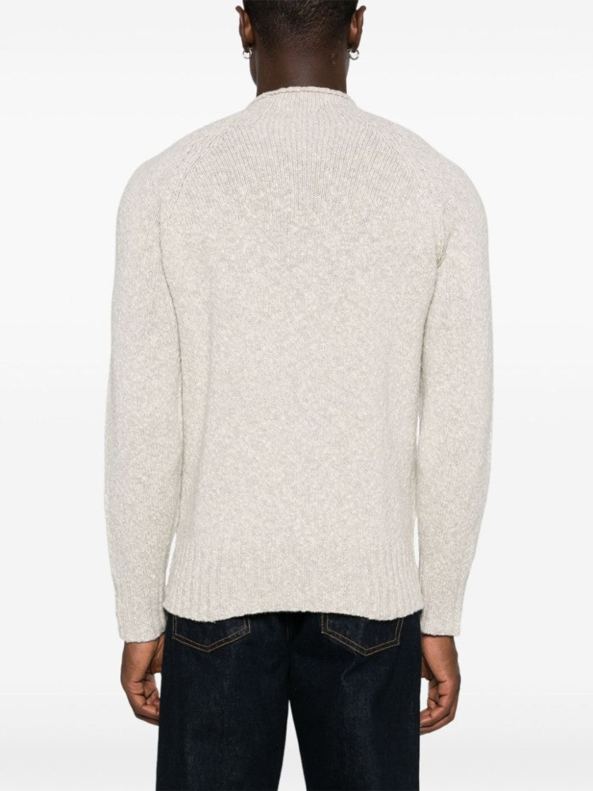 Drumohr Light Beige Long Sleeve Crew Neck Sweater