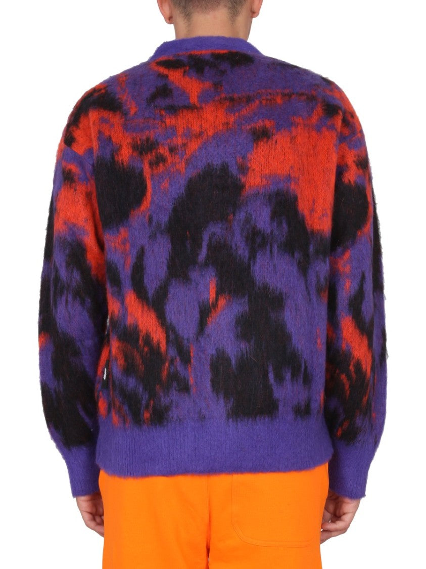 Msgm V-Neck Cardigan With Ribbed Detailing