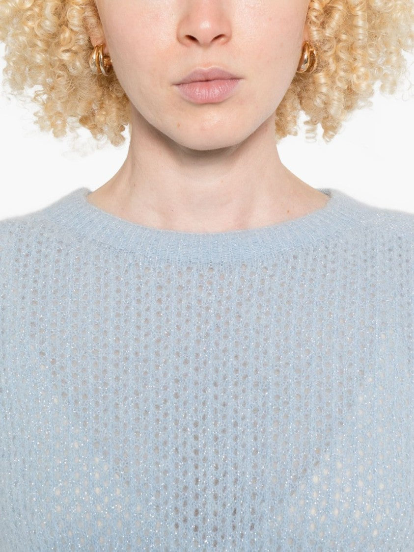Liu Jo Textured Knit Sweater With Crew Neck