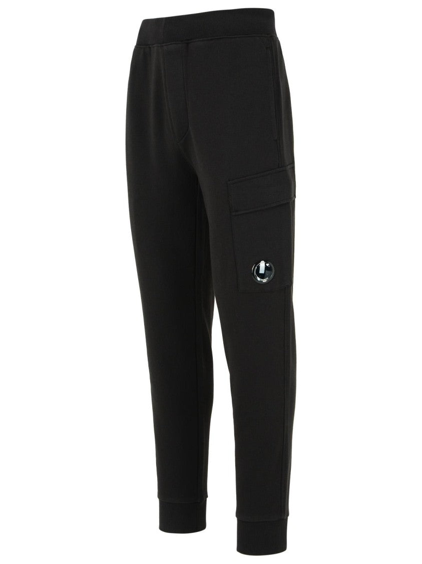 C.P. Company Cotton Jogger Pants With Customizable Fit And Distinctive Appliqué