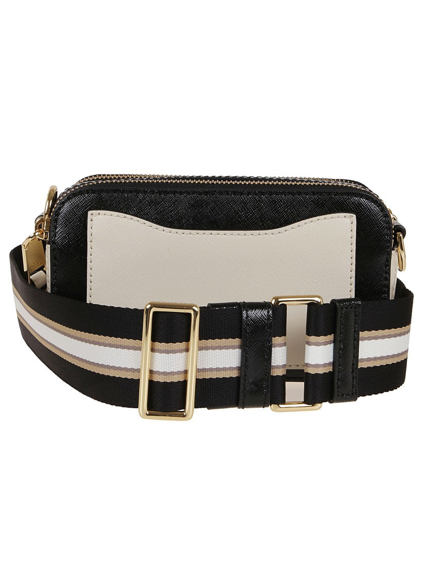 Marc Jacobs Compact Leather Snapshot Bag With Gold Brass Logo
