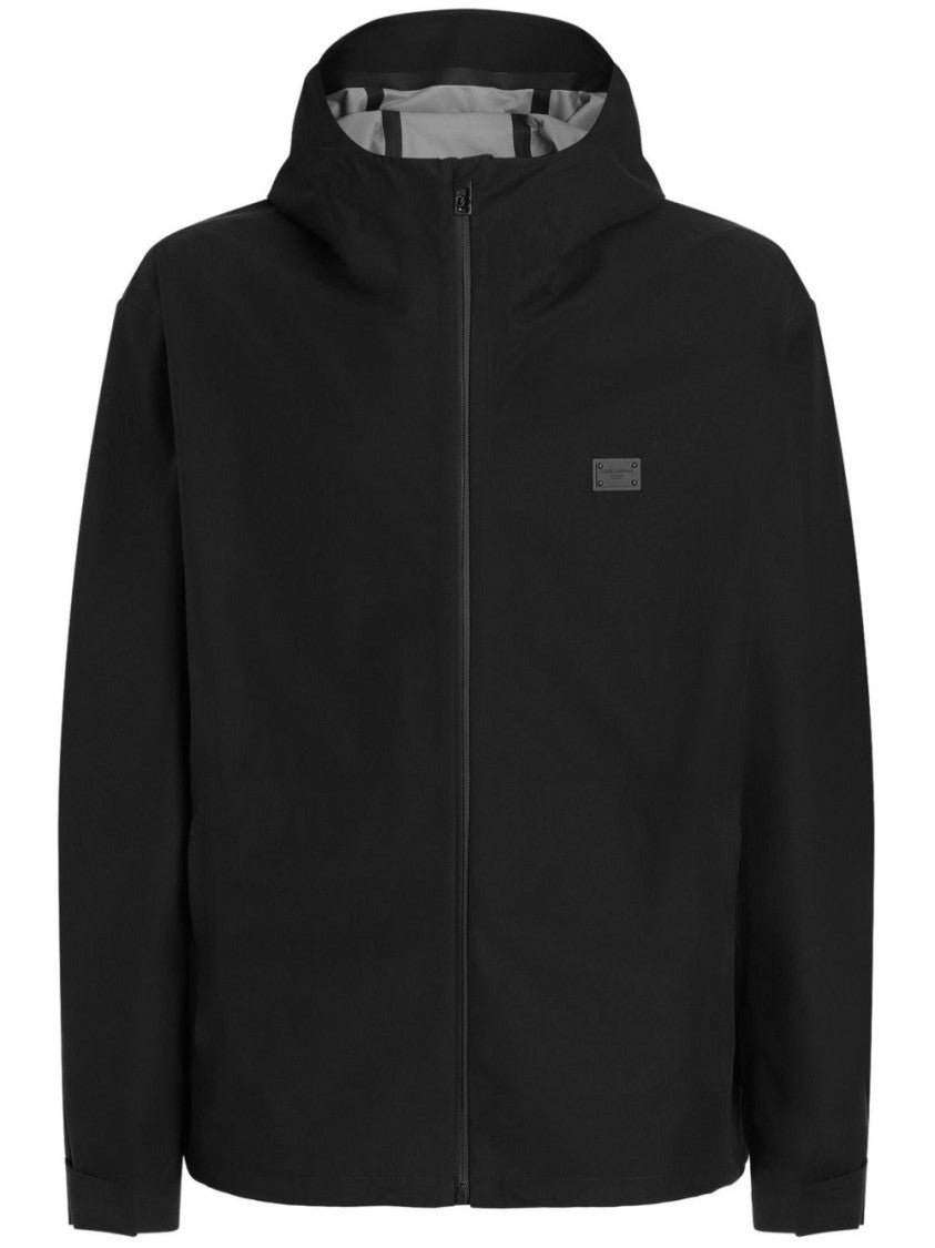 Dolce & Gabbana Bomber Jacket With Logo Plaque