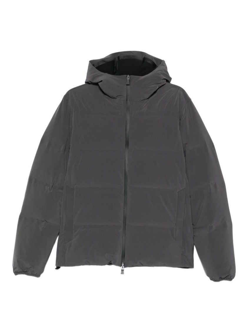 Herno Quilted Gray Herno Jacket With High Collar