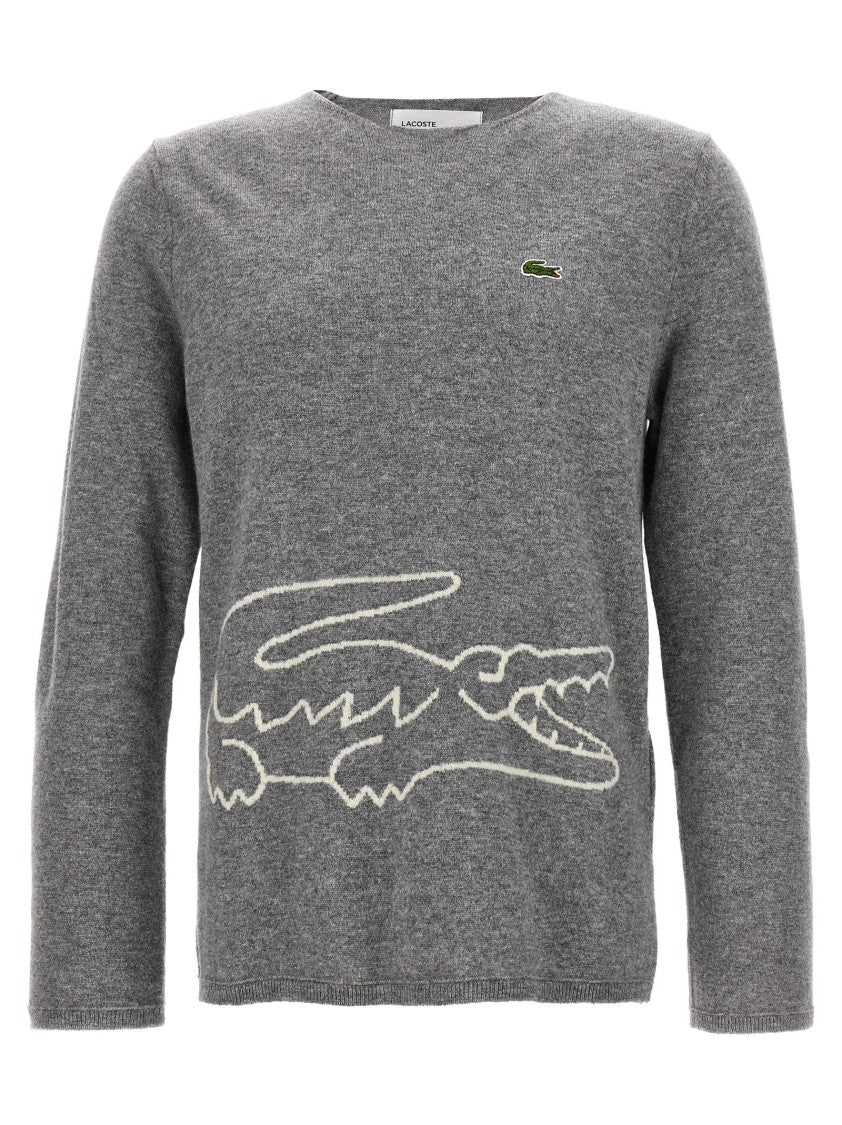 Comme Des Garçons Intarsia Wool Sweater With Crocodile Design
