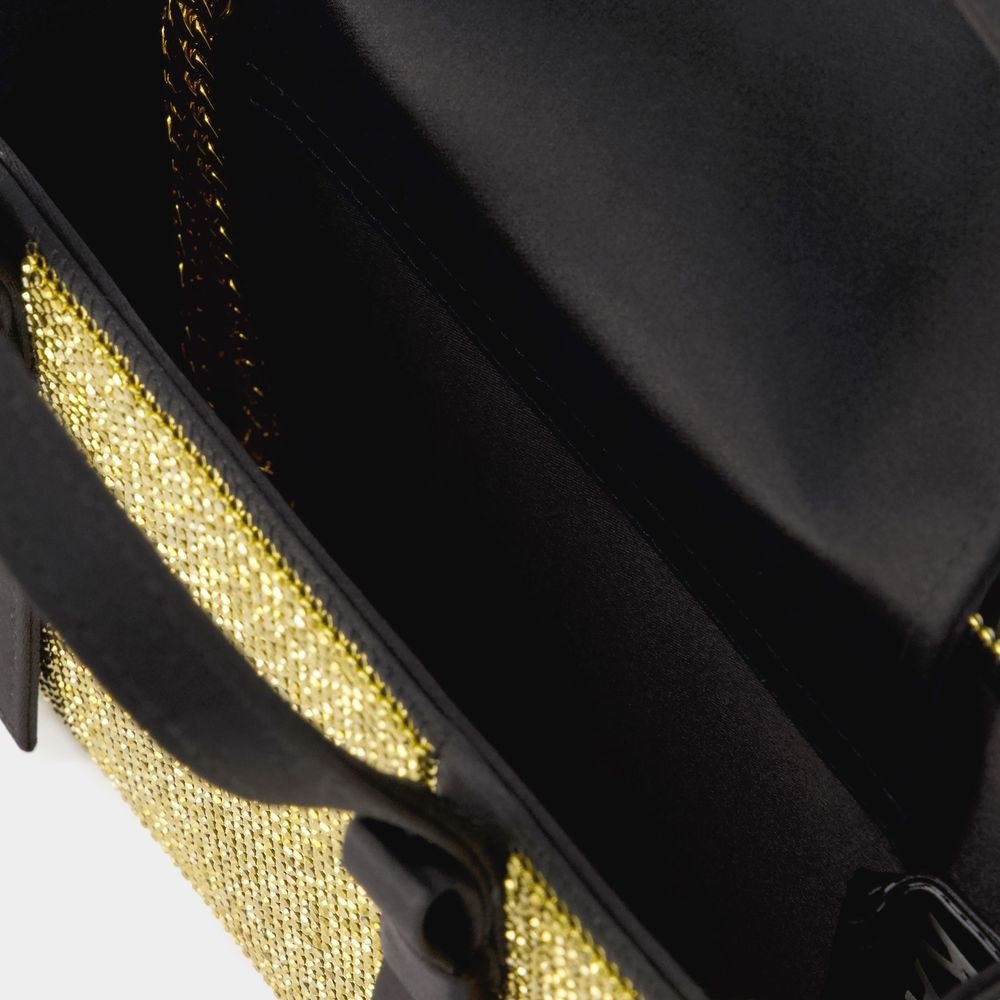 Kara Bow Midi Shopper Bag - Mesh - Gold