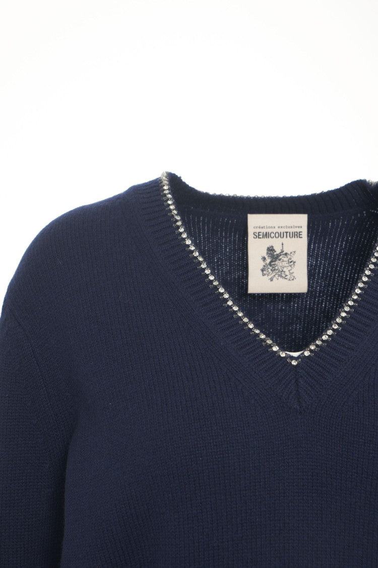 Semi Couture 'Nahia' Rhinestone Sweater