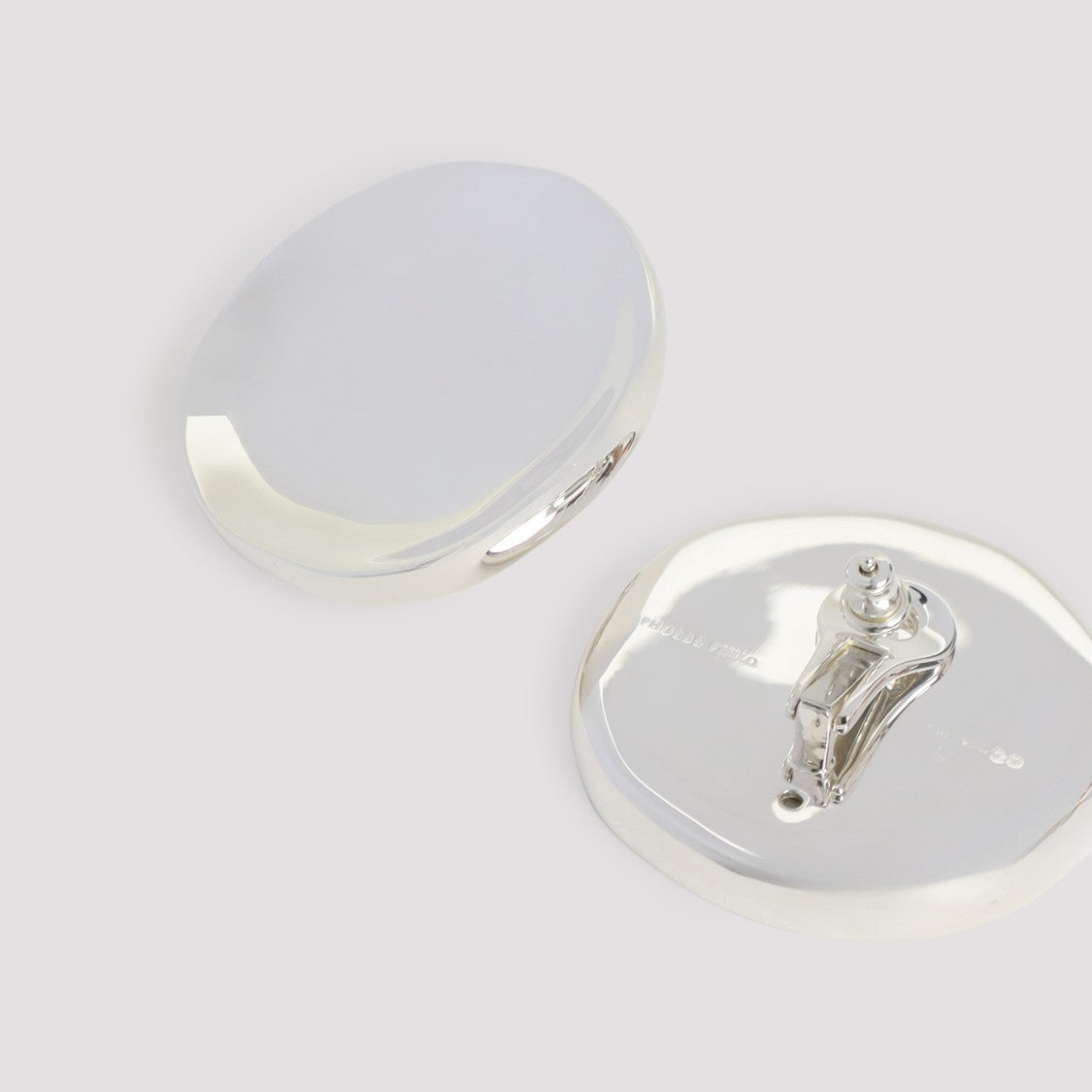 Phoebe Philo Medallion Dish Silver Sterling Earrings